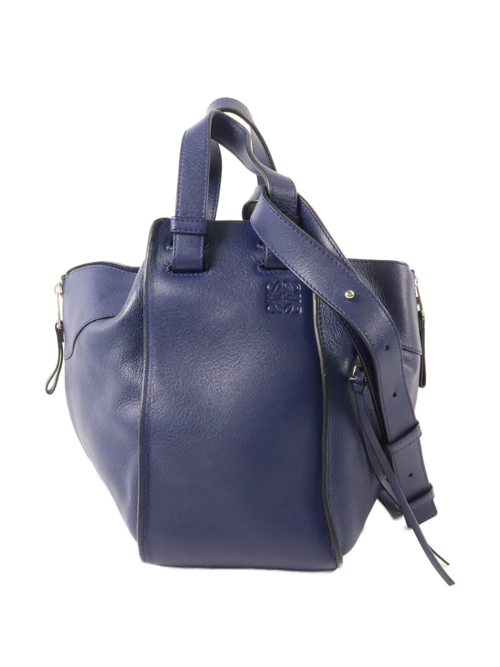 Loewe Pre-Owned small Hammock leather tote bag - Blau