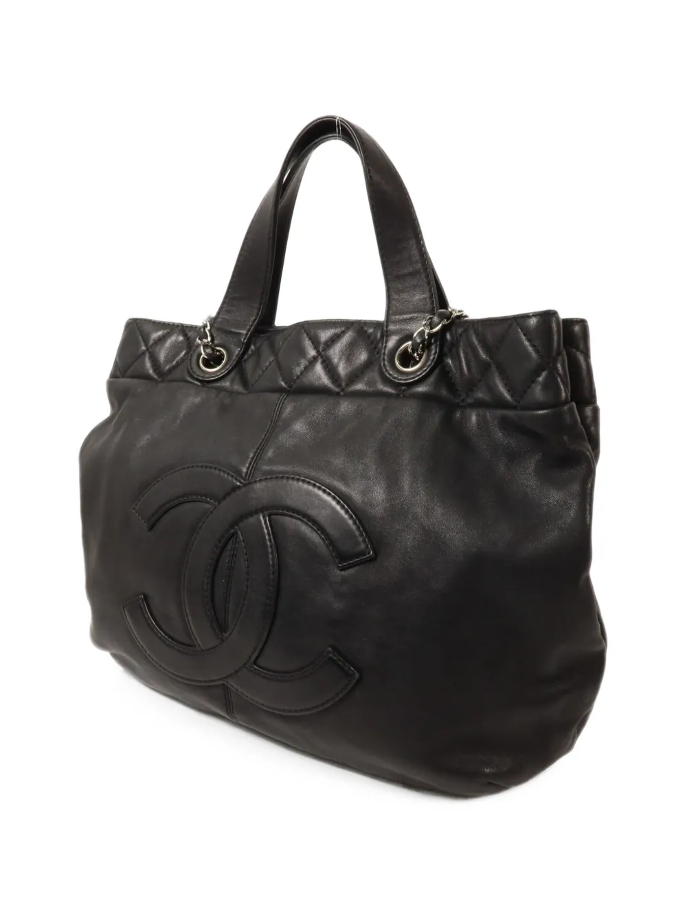 CHANEL Pre-Owned CC chain-link tote bag Zwart