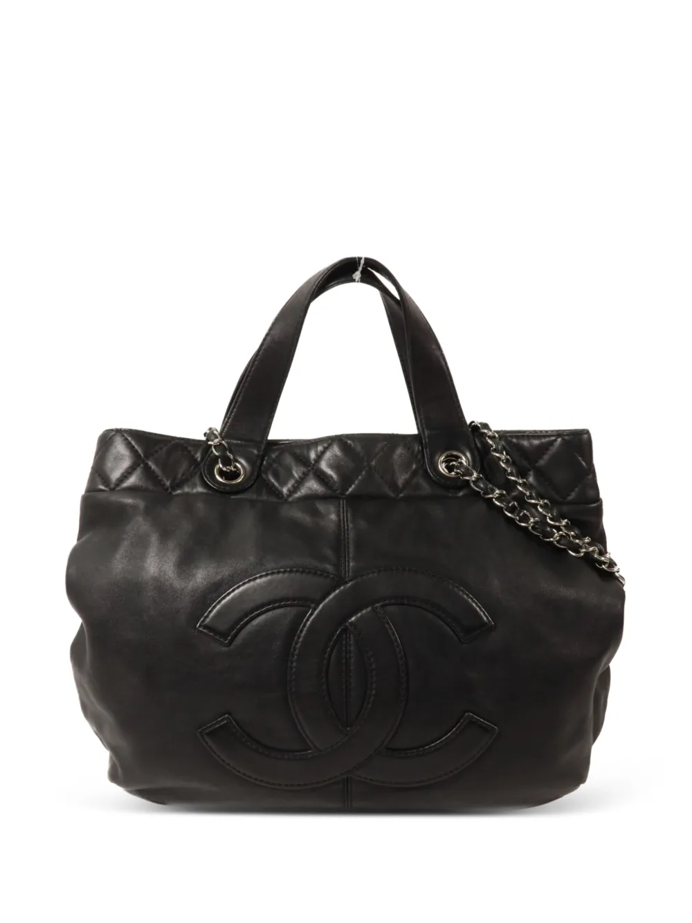CHANEL Pre-Owned CC chain-link tote bag Zwart
