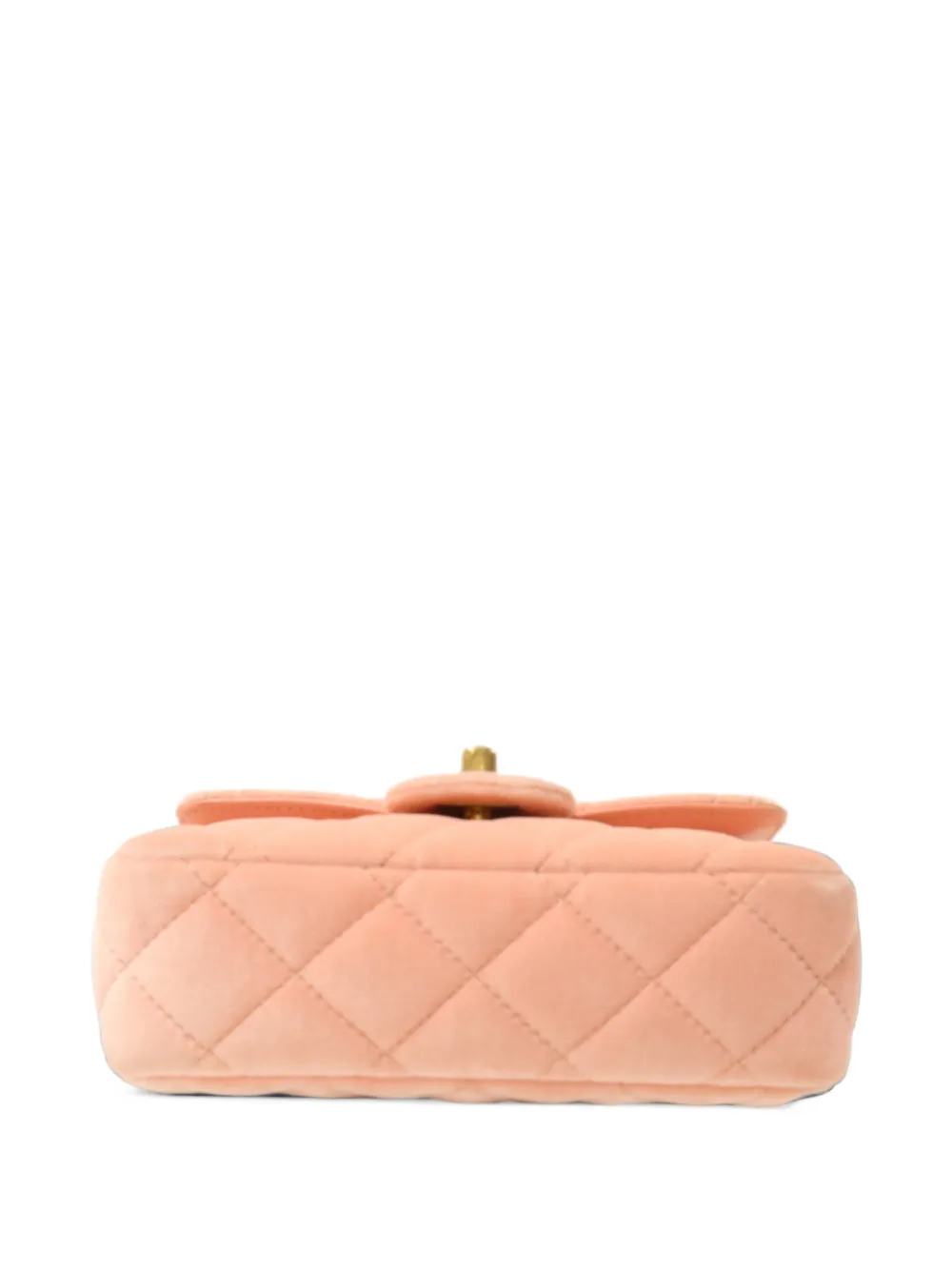 CHANEL Pre-Owned mini Flap CC turn-lock quilted velvet shoulder bag Roze