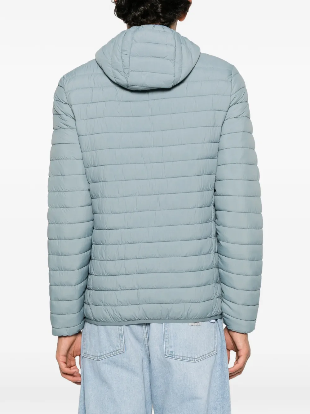 PIQUADRO quilted hooded jacket Blauw