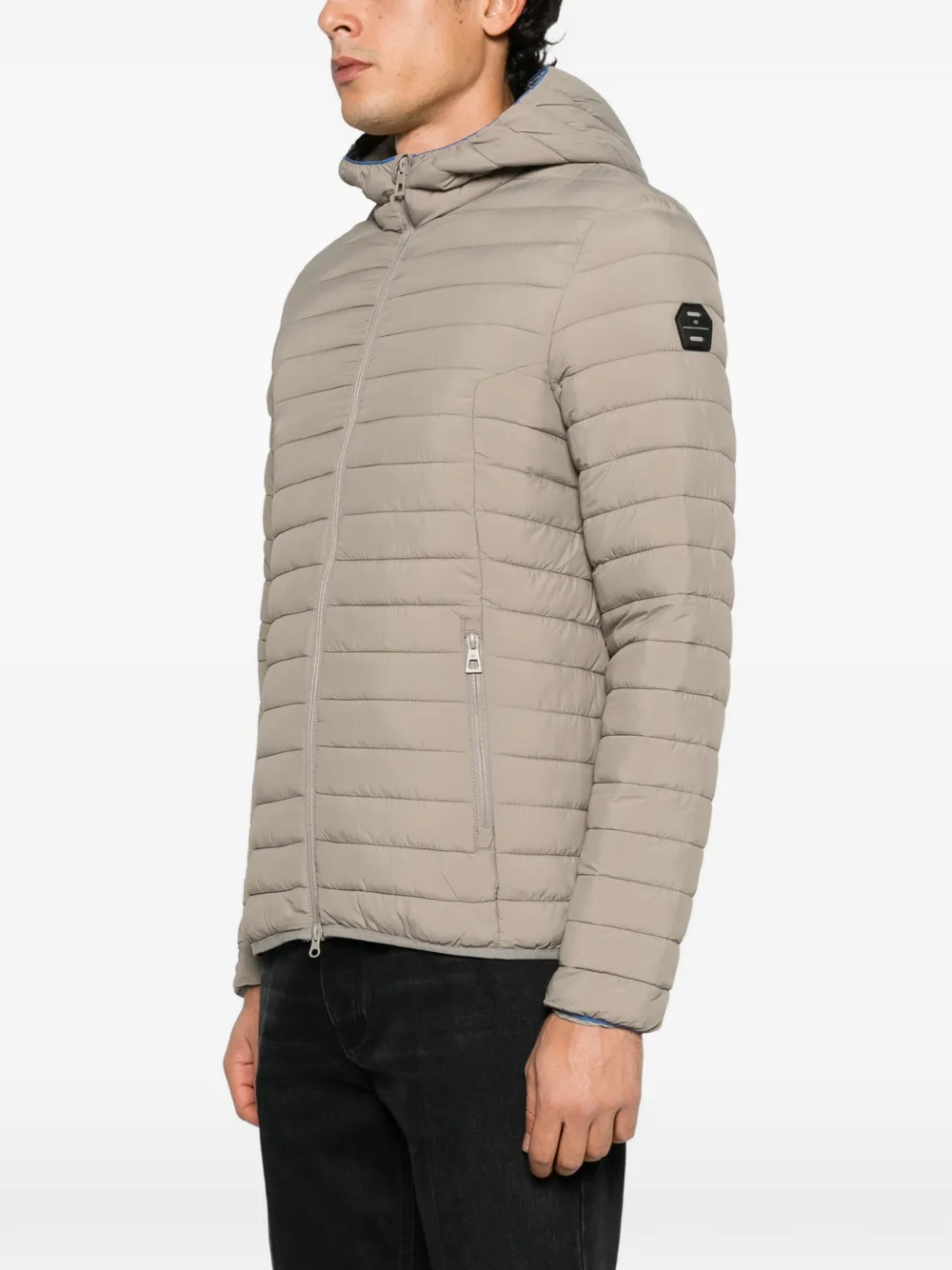 PIQUADRO hooded quilted jacket Beige