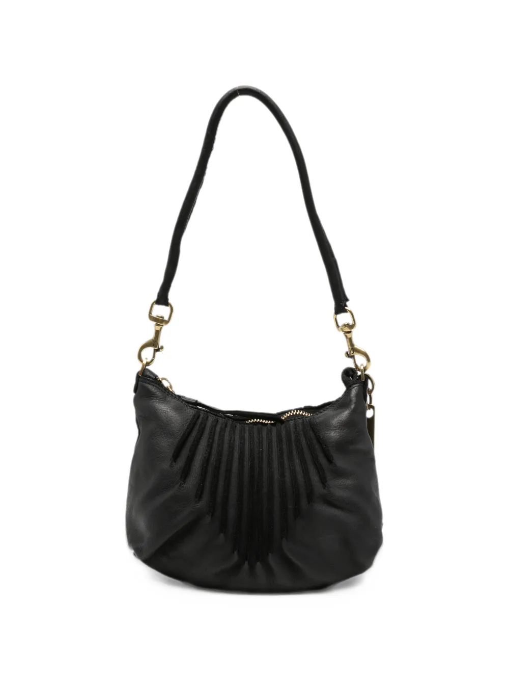 Caterina Lucchi Iva ruched leather shoulder bag - Nero
