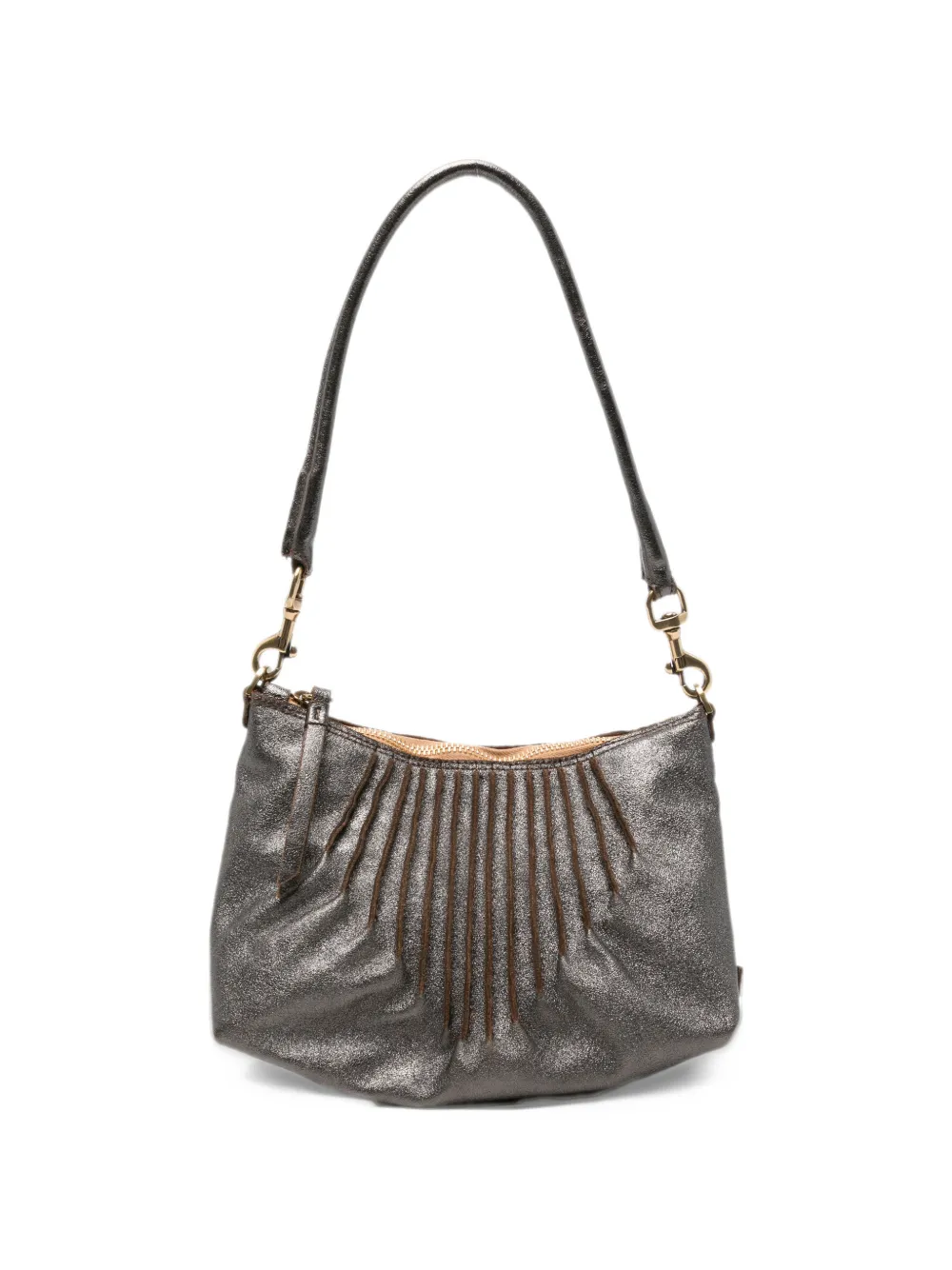 Caterina Lucchi Iva laminated leather shoulder bag - Grigio