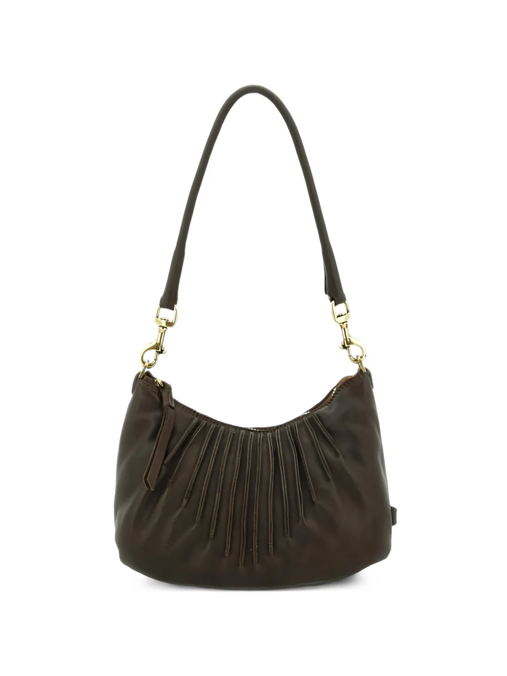 Caterina Lucchi Iva ruched leather shoulder bag - Marrone