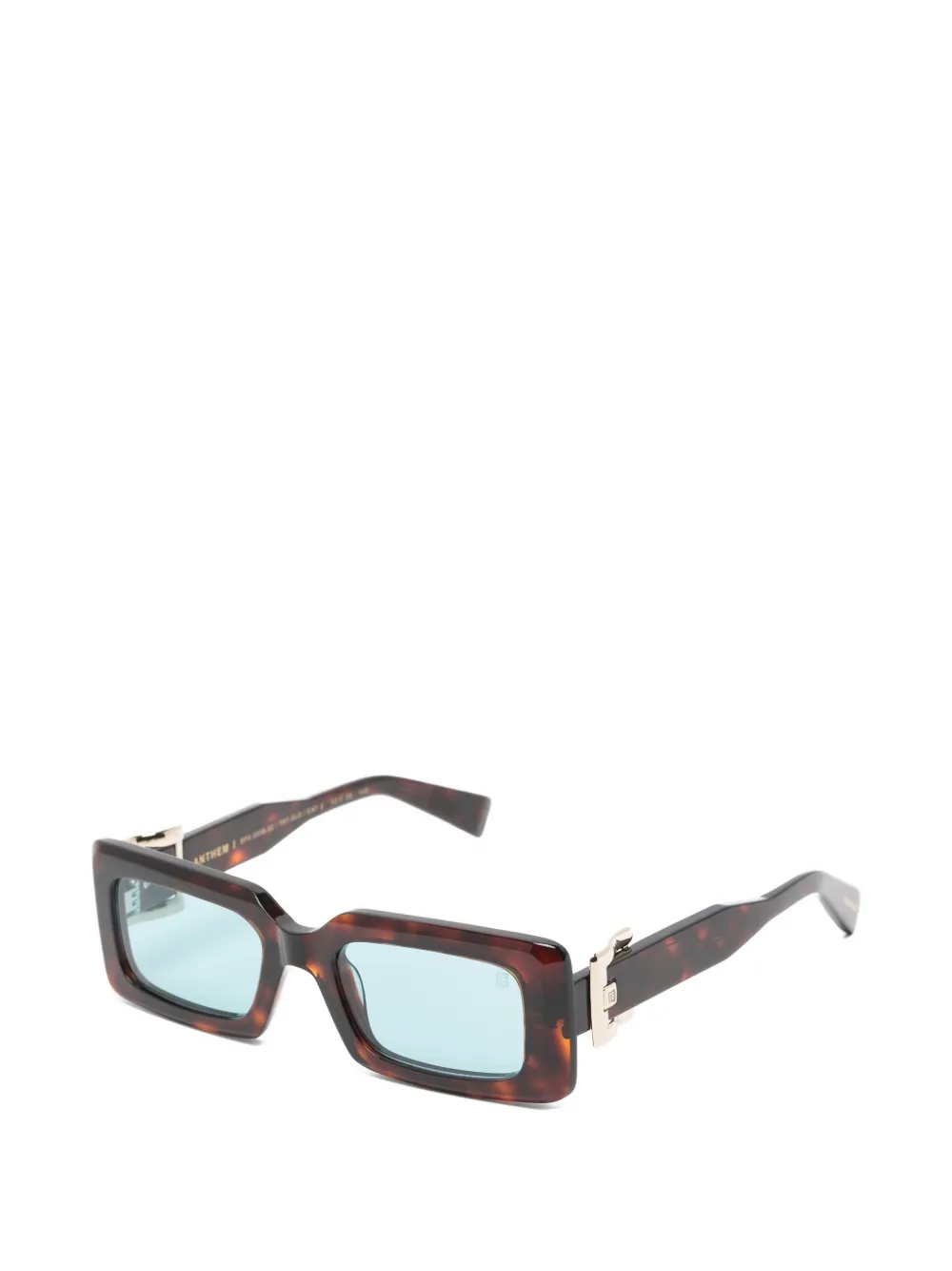 Balmain Eyewear Skyler tortoiseshell-effect rectangle-frame sunglasses Bruin