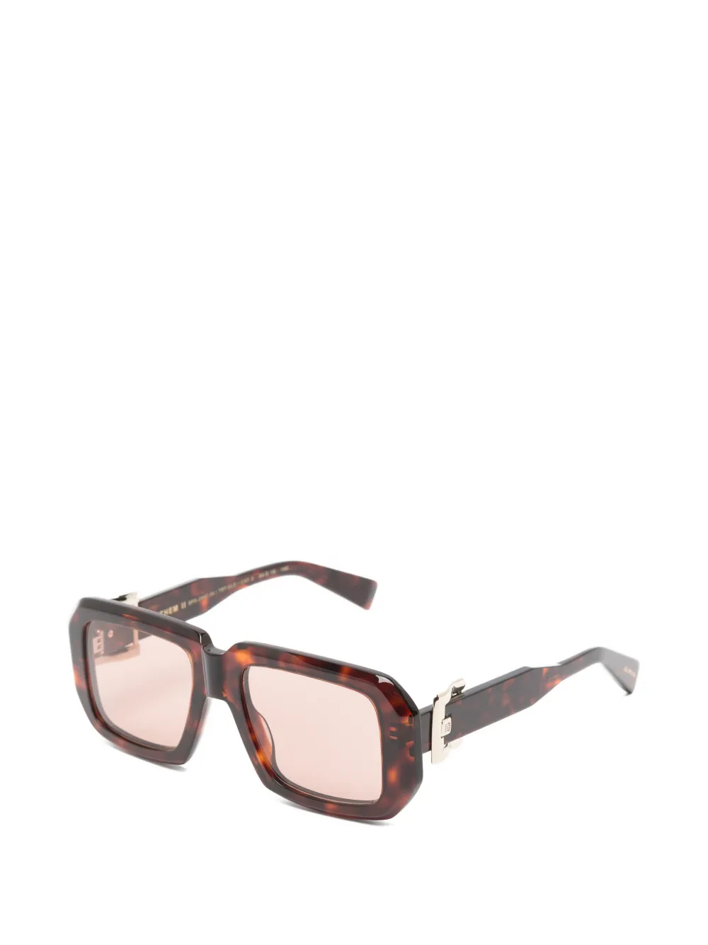 Balmain Eyewear Anthem II tortoiseshell-effect geometric-frame sunglasses Bruin