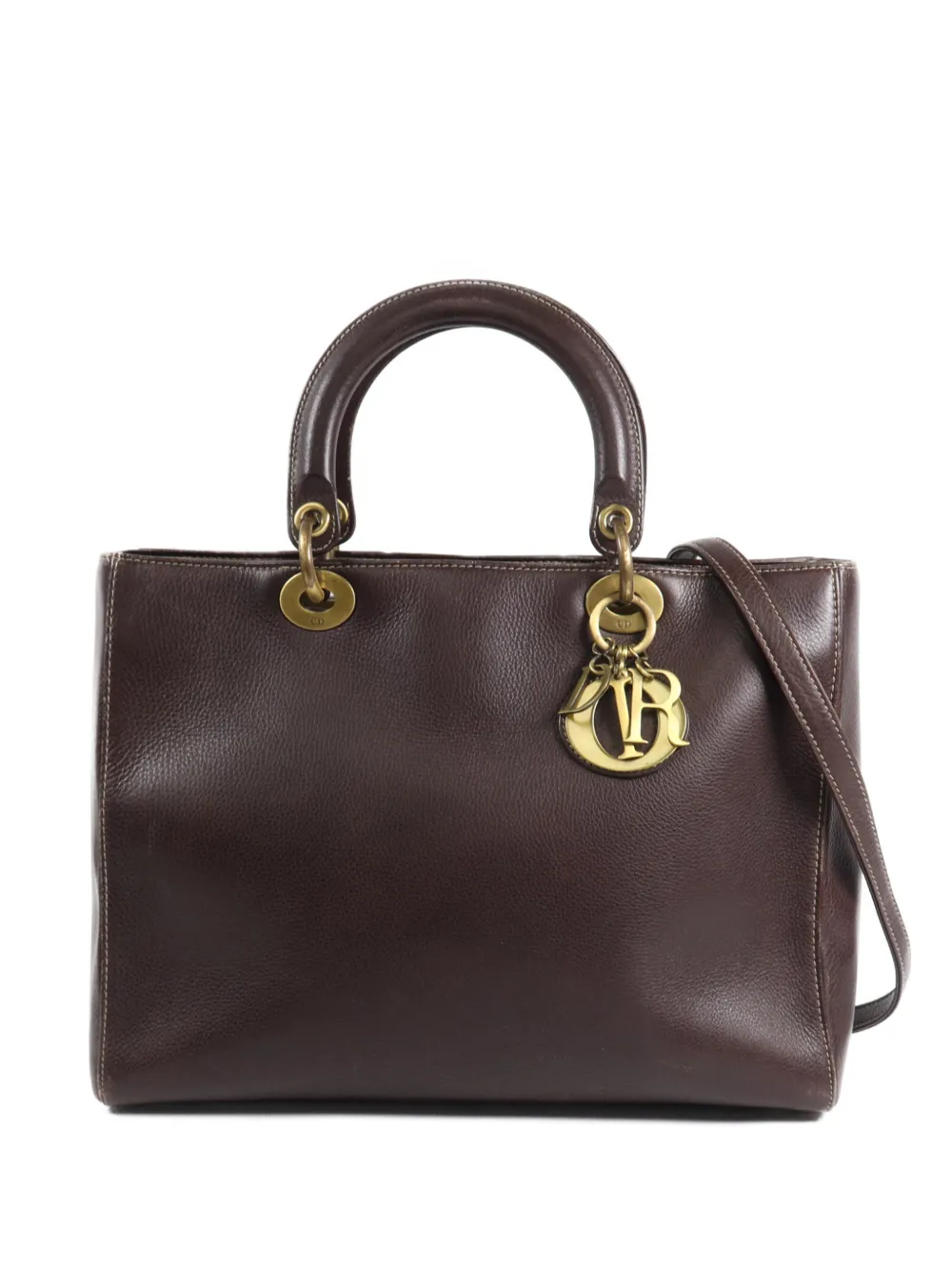 Christian Dior Pre-Owned Lady Dior leather tote bag - Marrone