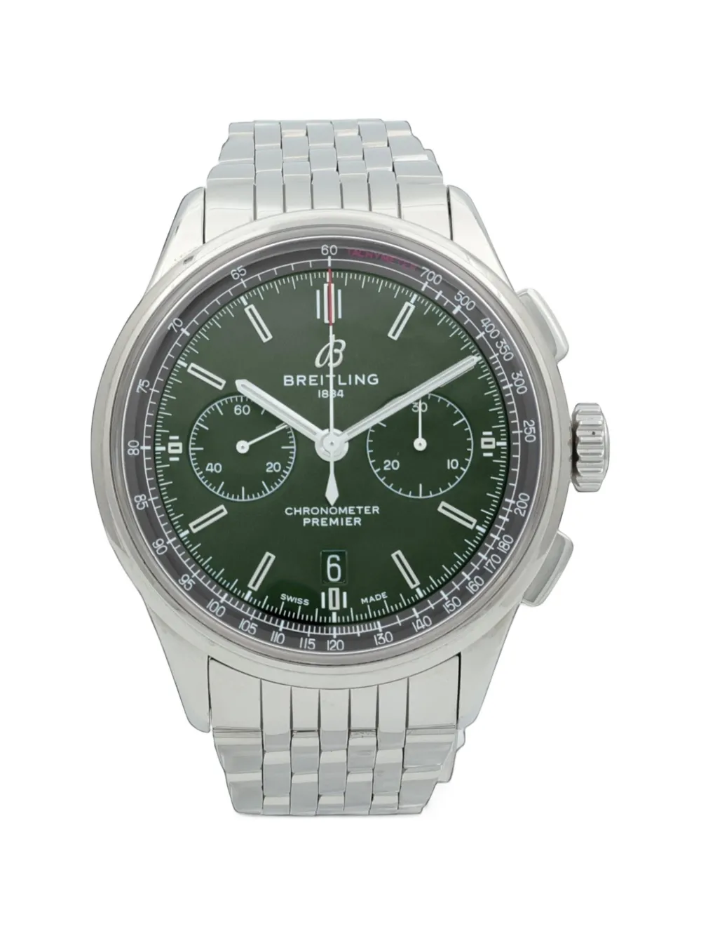 Pre-owned Breitling Premier B01 42mm Watch In Green