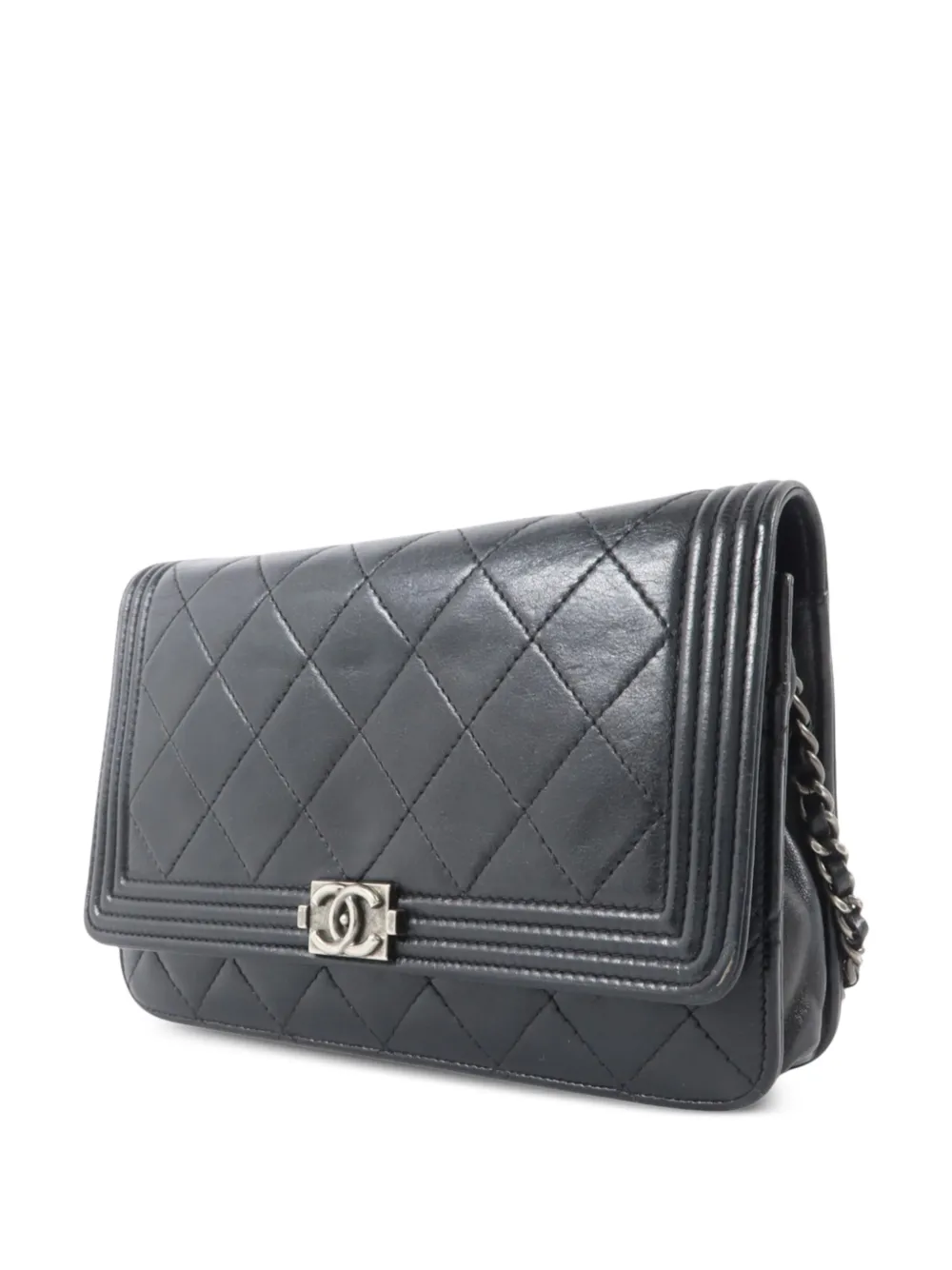 CHANEL Pre-Owned Boy Chanel gewatteerde schoudertas Zwart