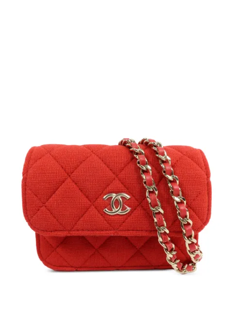 CHANEL Pre-Owned bolsa de hombro mini con capitonado de rombos y logo CC