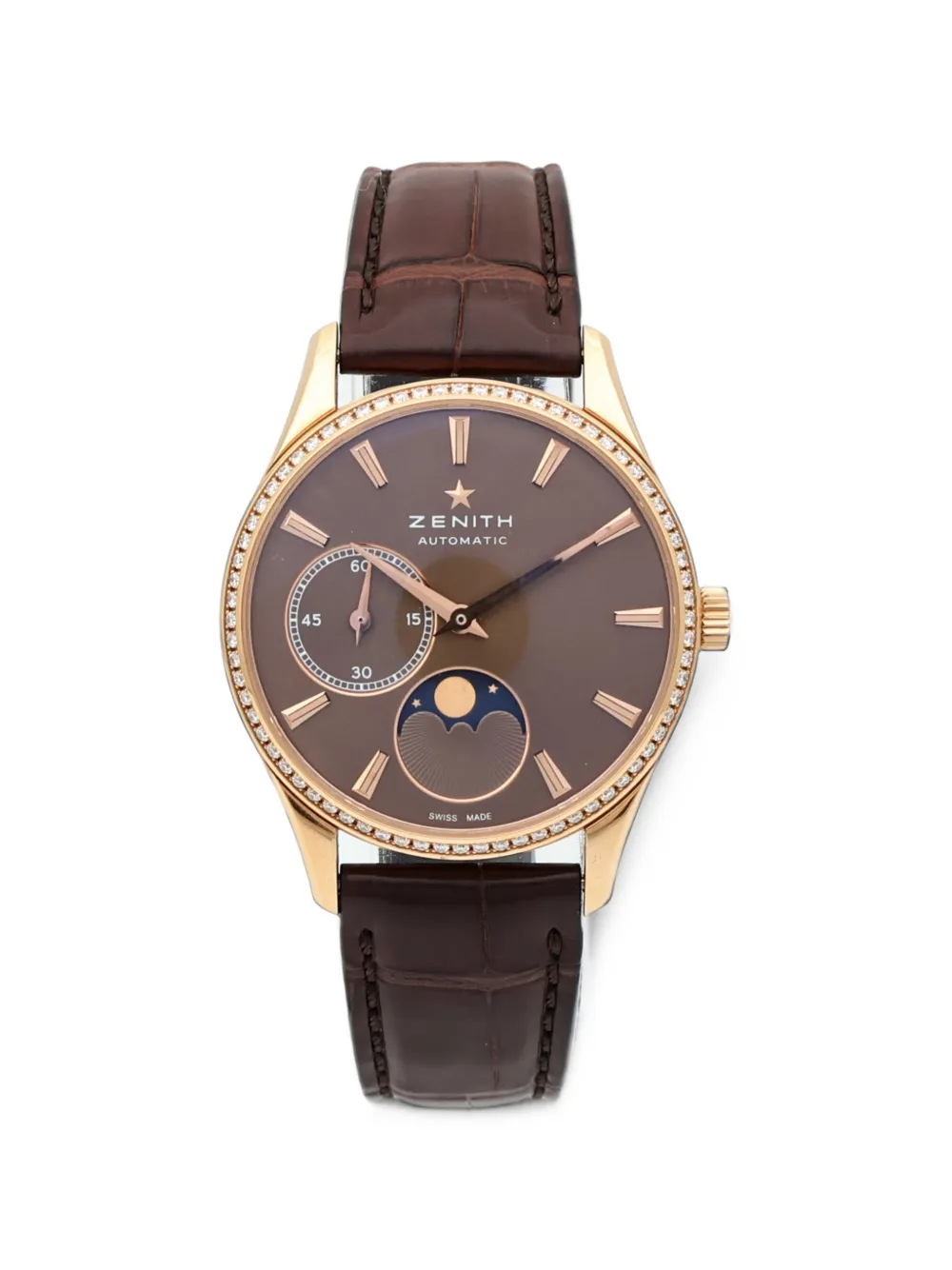 Pre-owned Zenith Elite 33mm Watch In 褐色
