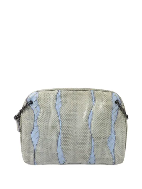 Bottega Veneta Pre-Owned bolso de hombro Intrecciato con efecto de piel de serpiente