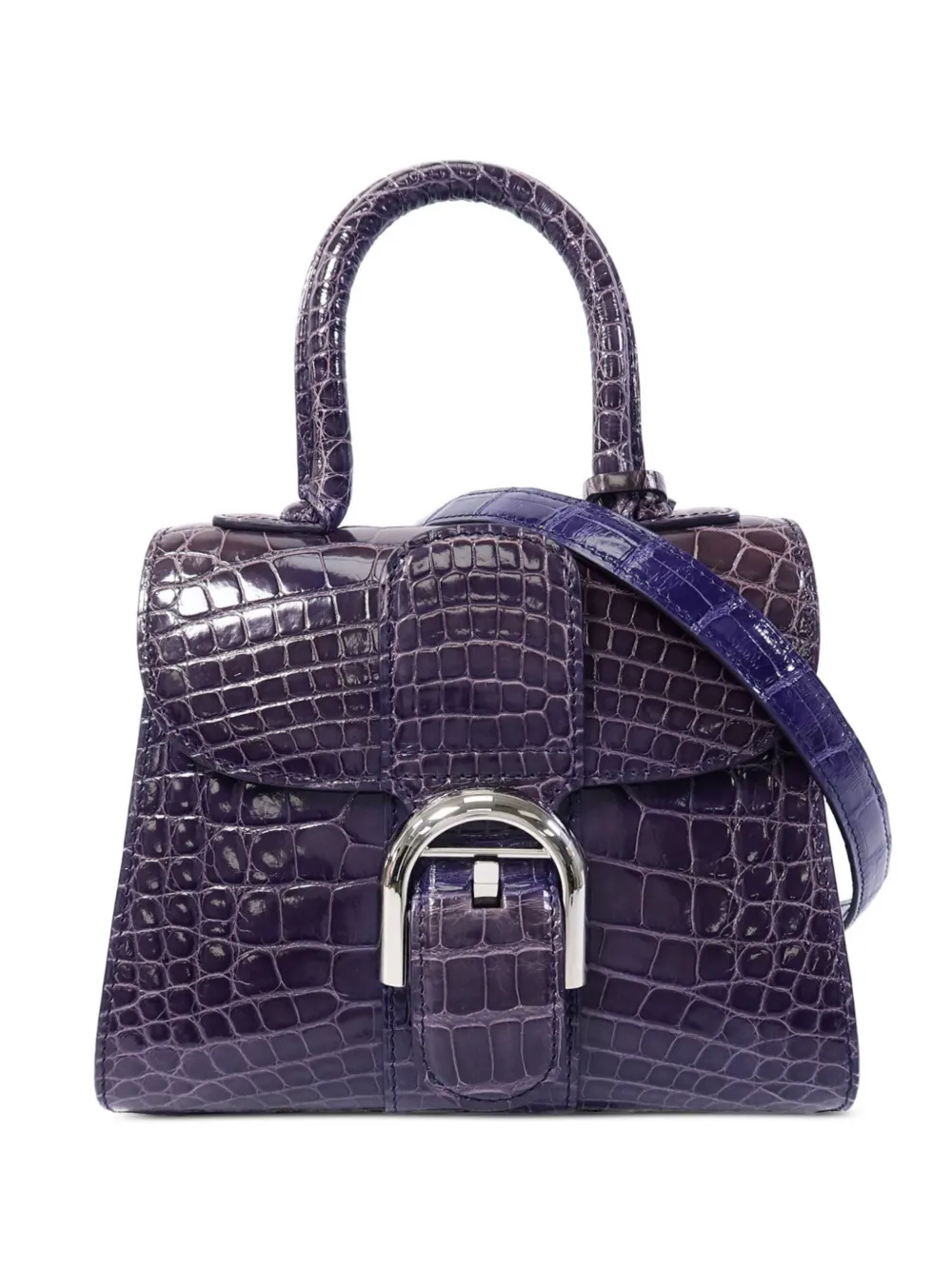 Delvaux Vintage Brillant crocodile-effect mini bag - Viola