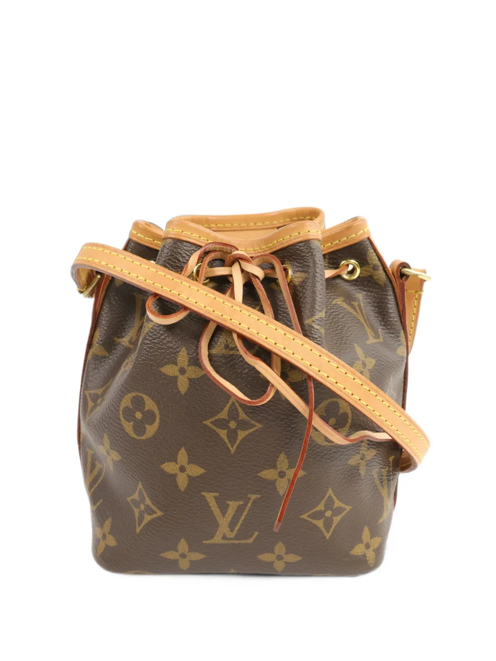 Louis Vuitton Pre-Owned nano Noe Monogram canvas shoulder bag - Marrone