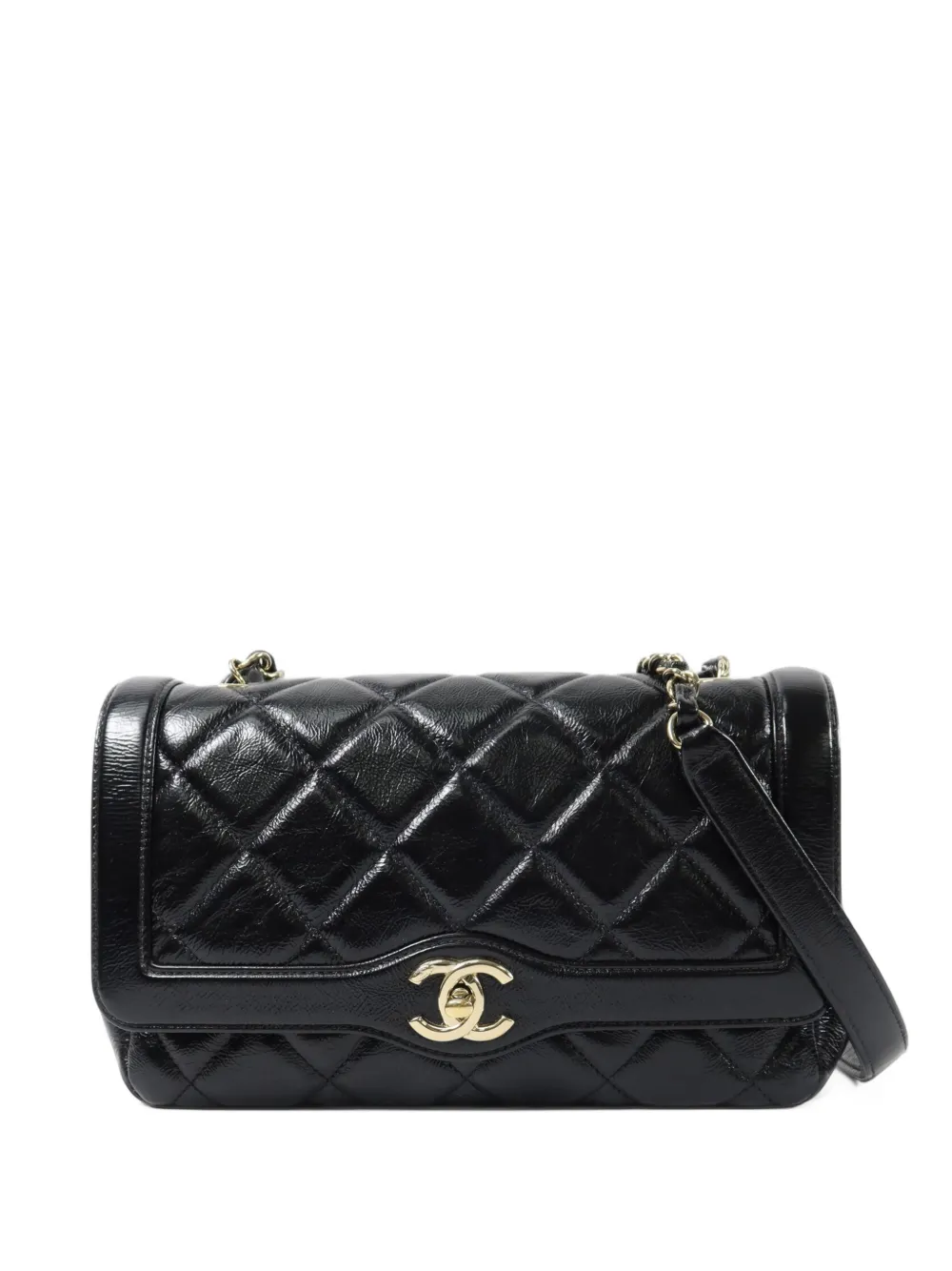 CHANEL Pre-Owned CC Diana schoudertas Zwart