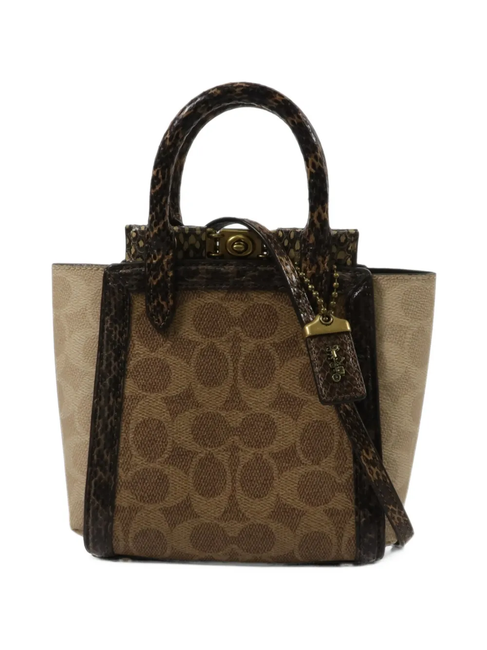 Coach Vintage Signature-print two-way handbag in Brown
