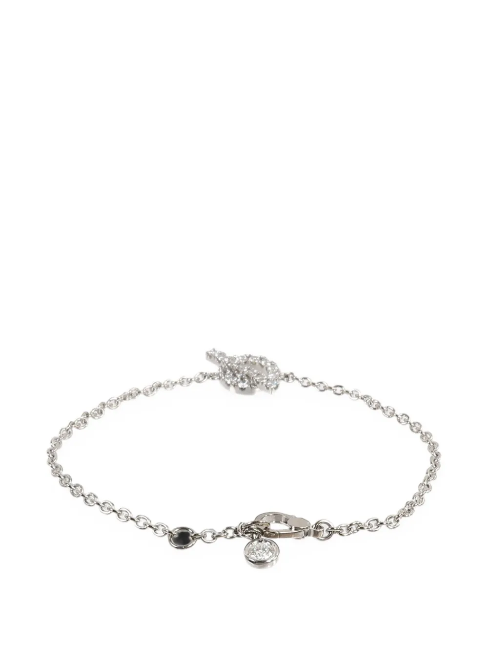 Pre-owned Hermes Finesse Diamond Bracelet In 银色
