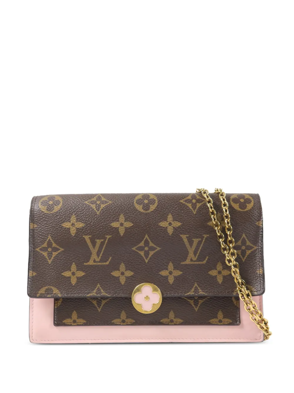 Louis Vuitton Pre-Owned Flore Monogram Chain On Wallet shoulder bag - Marrone