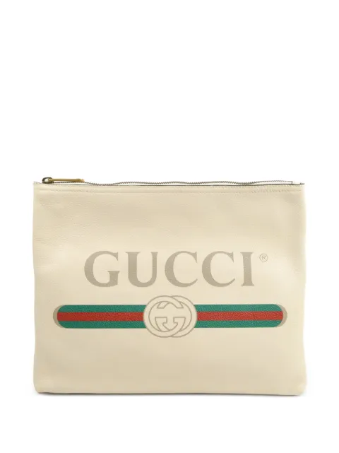 Gucci Pre-Owned logo-print Interlocking G clutch bag