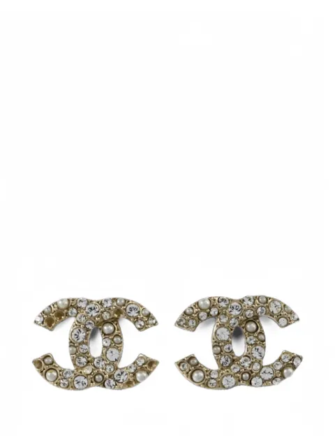 CHANEL Pre-Owned CC Ohrringe mit Kristallen