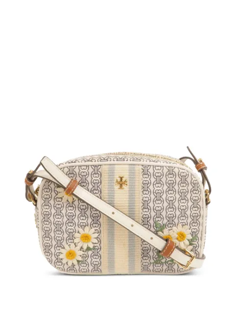 Tory Burch Gemini Link floral-embroidered shoulder bag