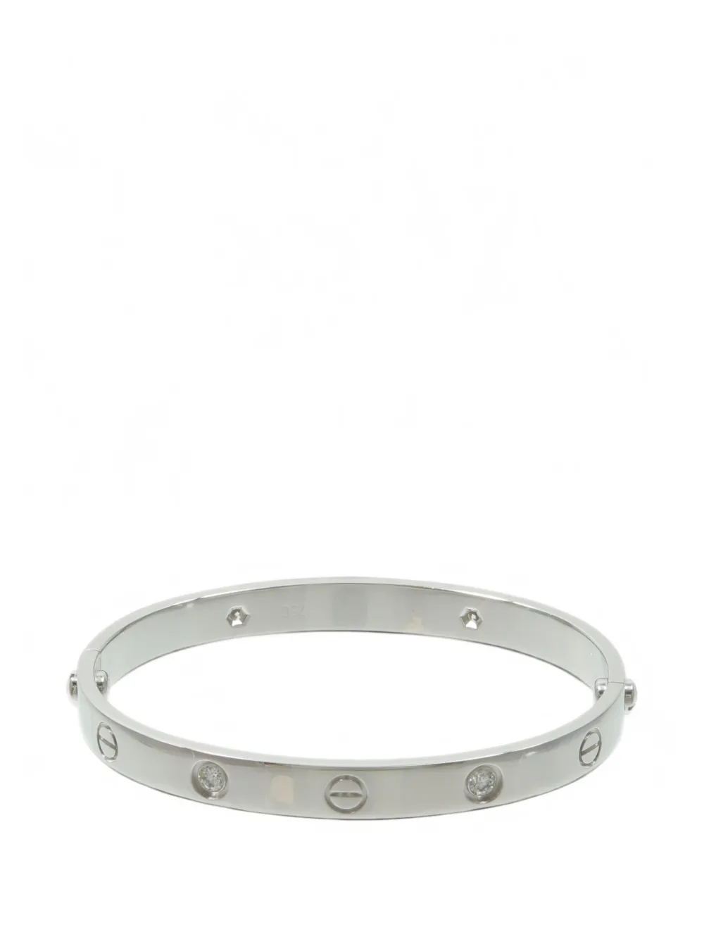 Pre-owned Cartier Love Diamond Bracelet In 银色