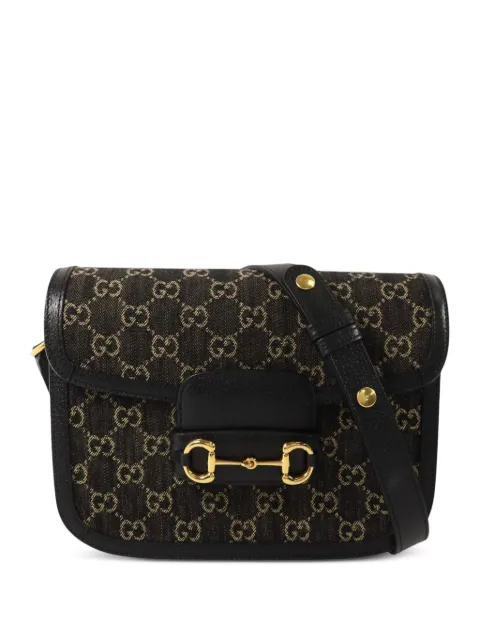 Gucci Pre-Owned Horsebit 1955 GG canvas shoulder bag