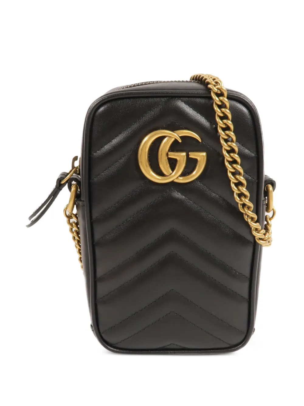 Gucci Pre-Owned GG Marmont chain shoulder bag - Nero