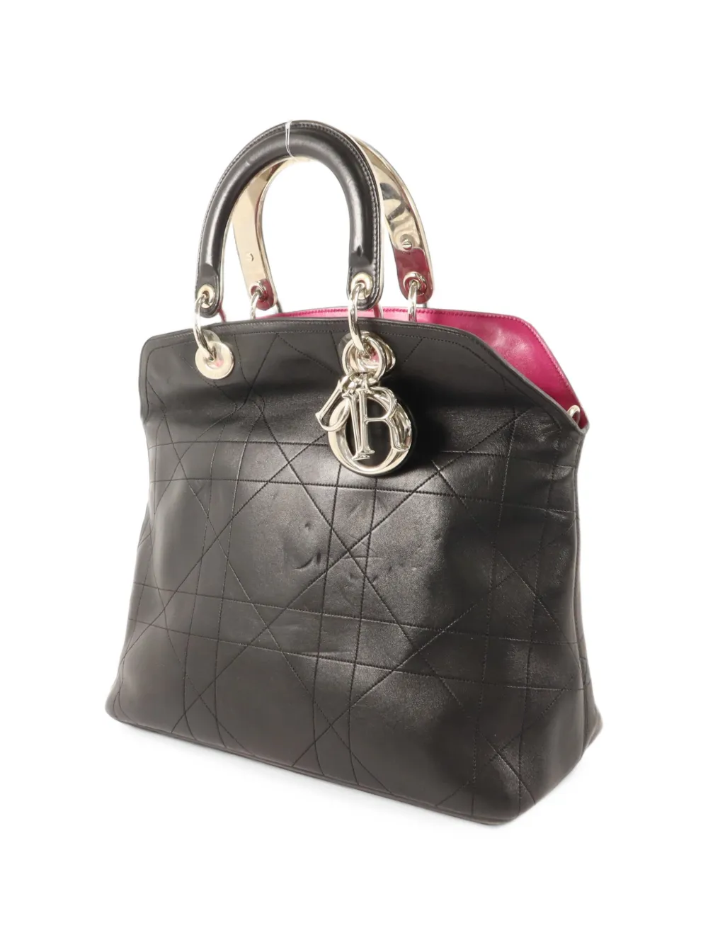 Christian Dior Pre-Owned Cannage leather tote bag Zwart