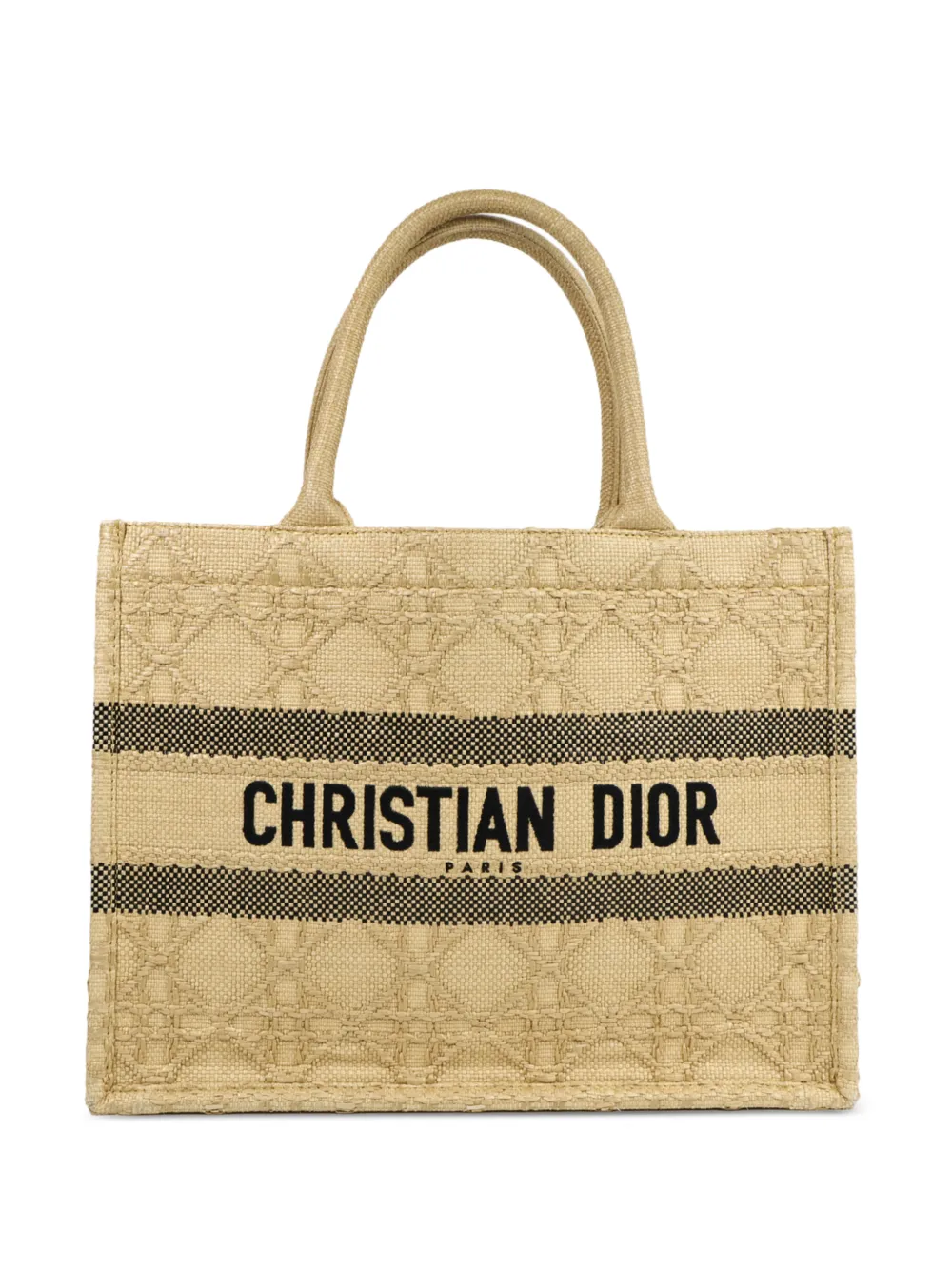 Christian Dior Pre-Owned medium Book rattan tote bag - Neutrals