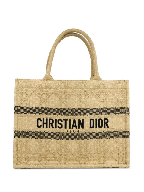 Christian Dior Pre-Owned medium Book rattan tote bag