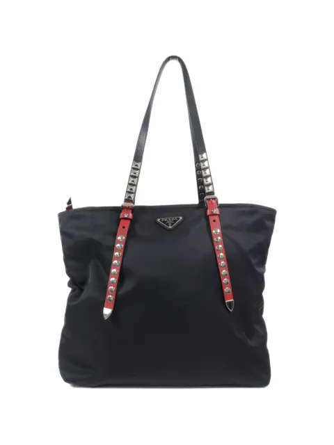 Prada Pre-Owned studded-detail tote bag