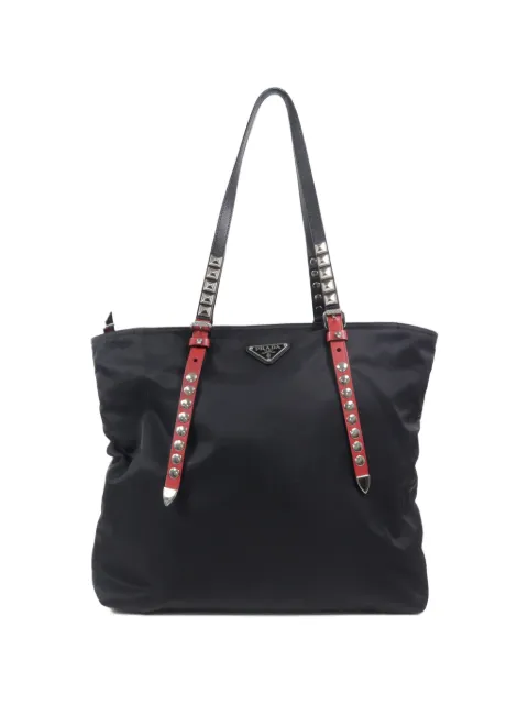 Prada Pre-Owned studded-detail tote bag