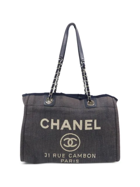 CHANEL Pre-Owned tote Deauville CC de mezclilla