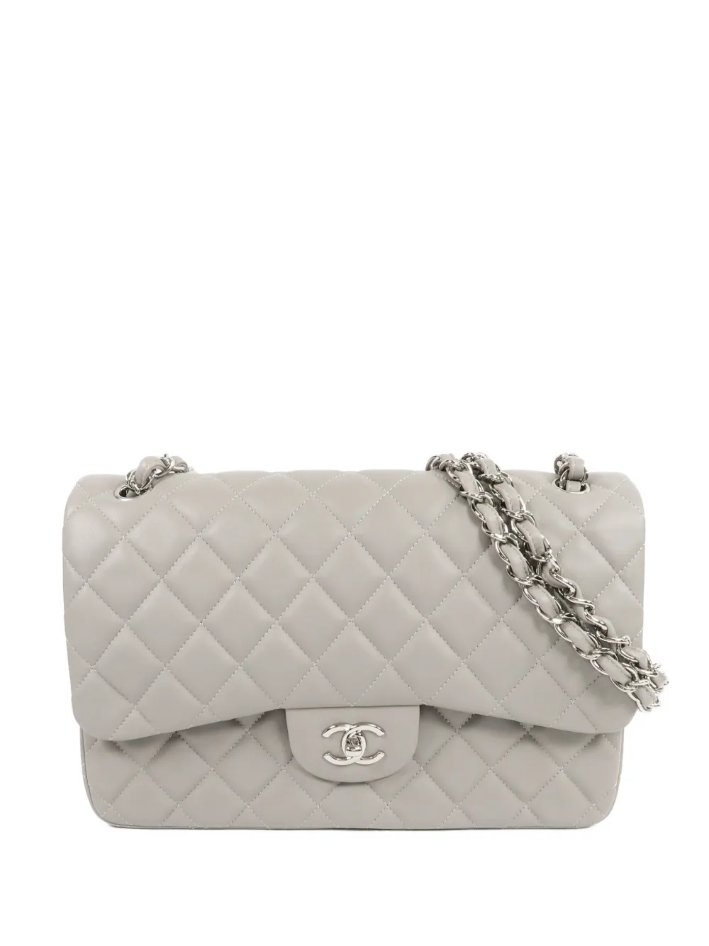 CHANEL Pre-Owned large Classic Flap CC turn-lock shoulder bag - Grau