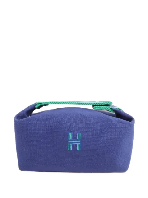 Hermès Pre-Owned H-embroidered canvas clutch bag