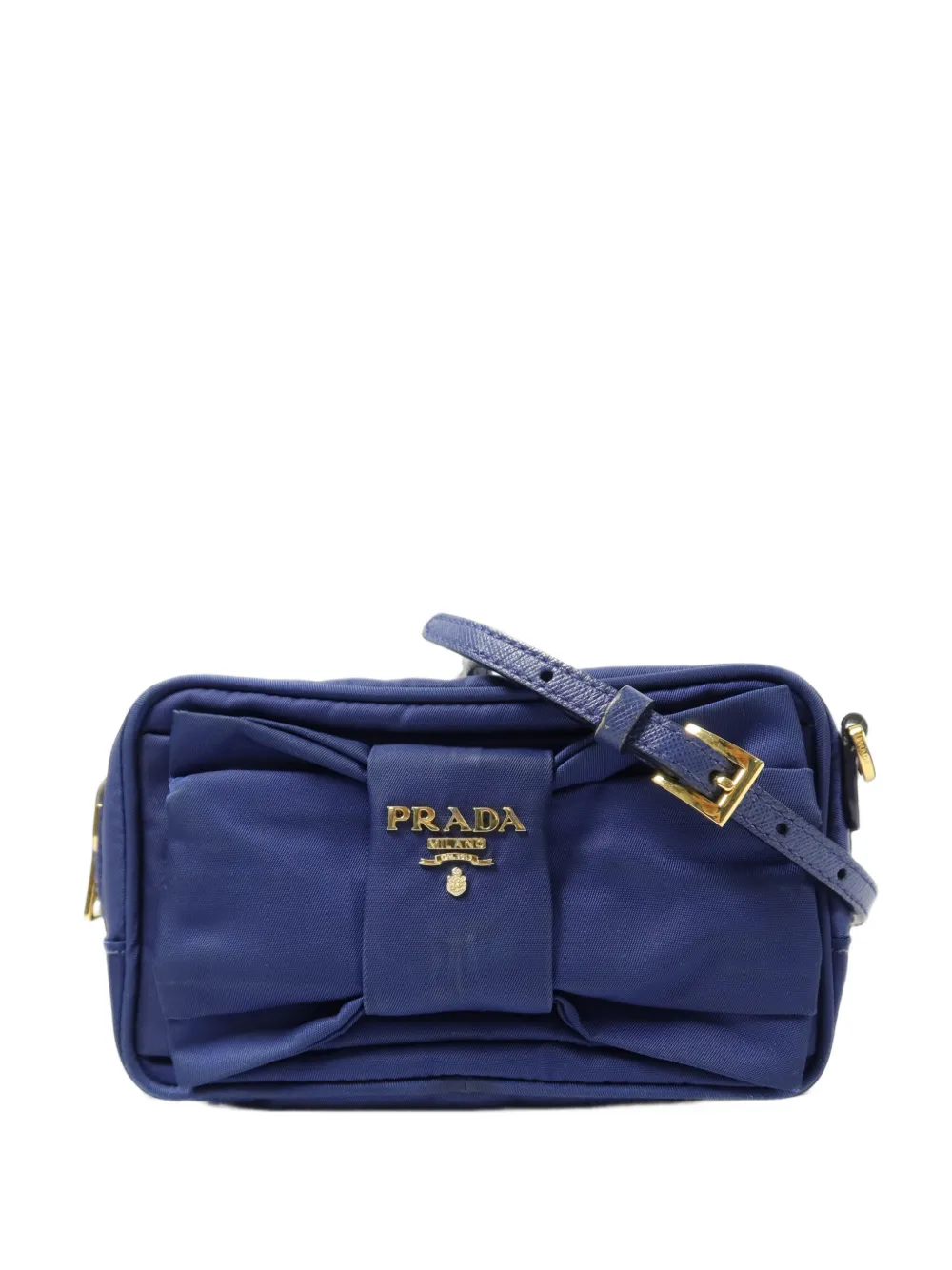 Prada Pre-Owned Ribbon shoulder bag - Blu