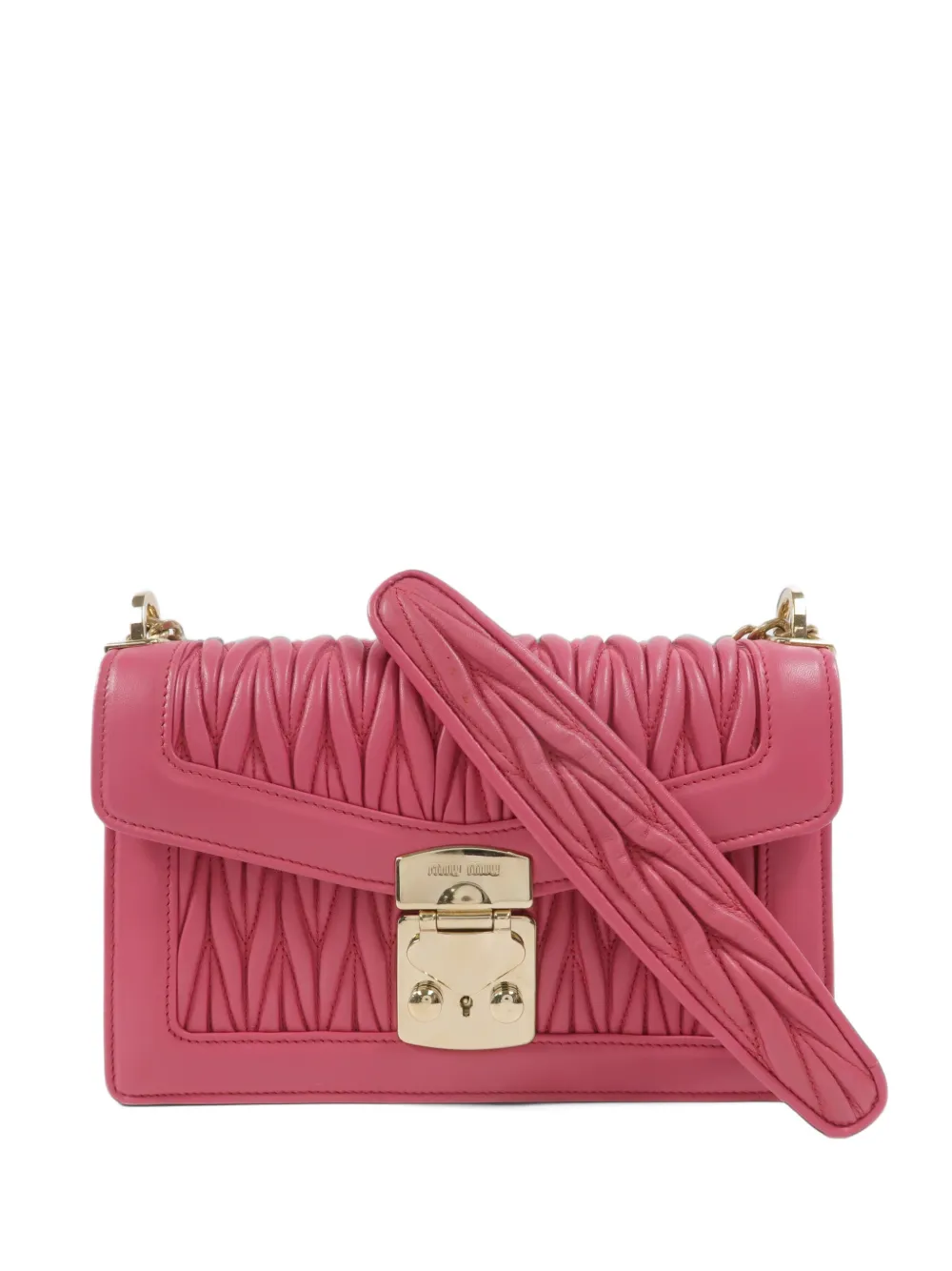 Miu Miu Pre-Owned Confidential Matelassé shoulder bag - Rosa