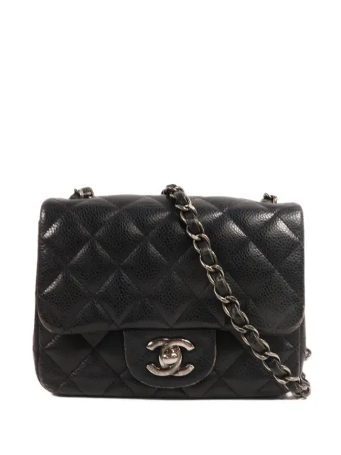 CHANEL Pre-Owned bolsa 17 Classic Flap mini de piel con CC y cierre giratorio