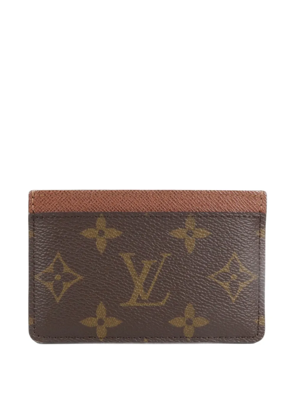 Pre-owned Louis Vuitton Monogram Card Holder In Brown