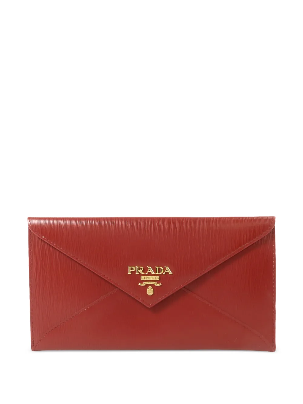 Prada Pre-Owned saffiano leather envelope wallet - Rosso
