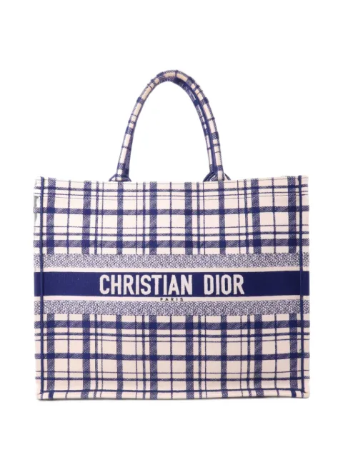 Christian Dior Pre-Owned Book check-pattern tote bag