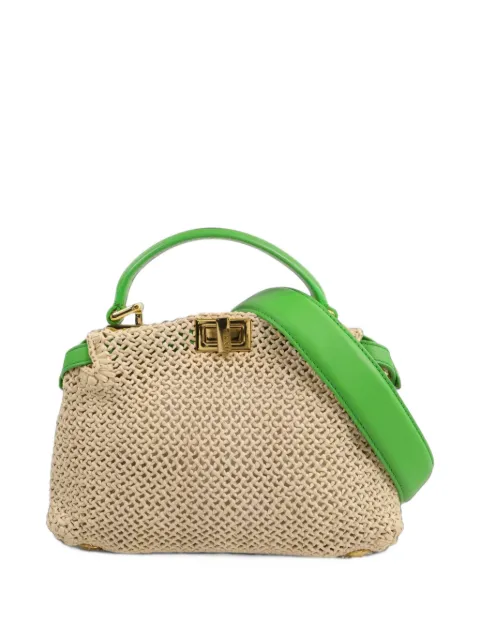 Fendi Pre-Owned mini Peekaboo raffia shoulder bag