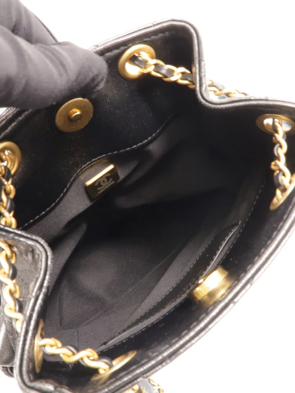 CHANEL Pre-Owned CC quilted backpack Zwart