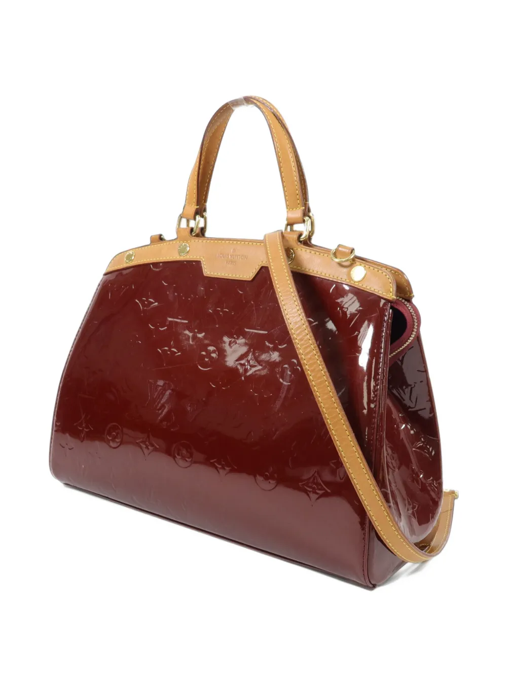 Louis Vuitton Pre-Owned Brea MM Monogram Vernis-leather tote bag Rood