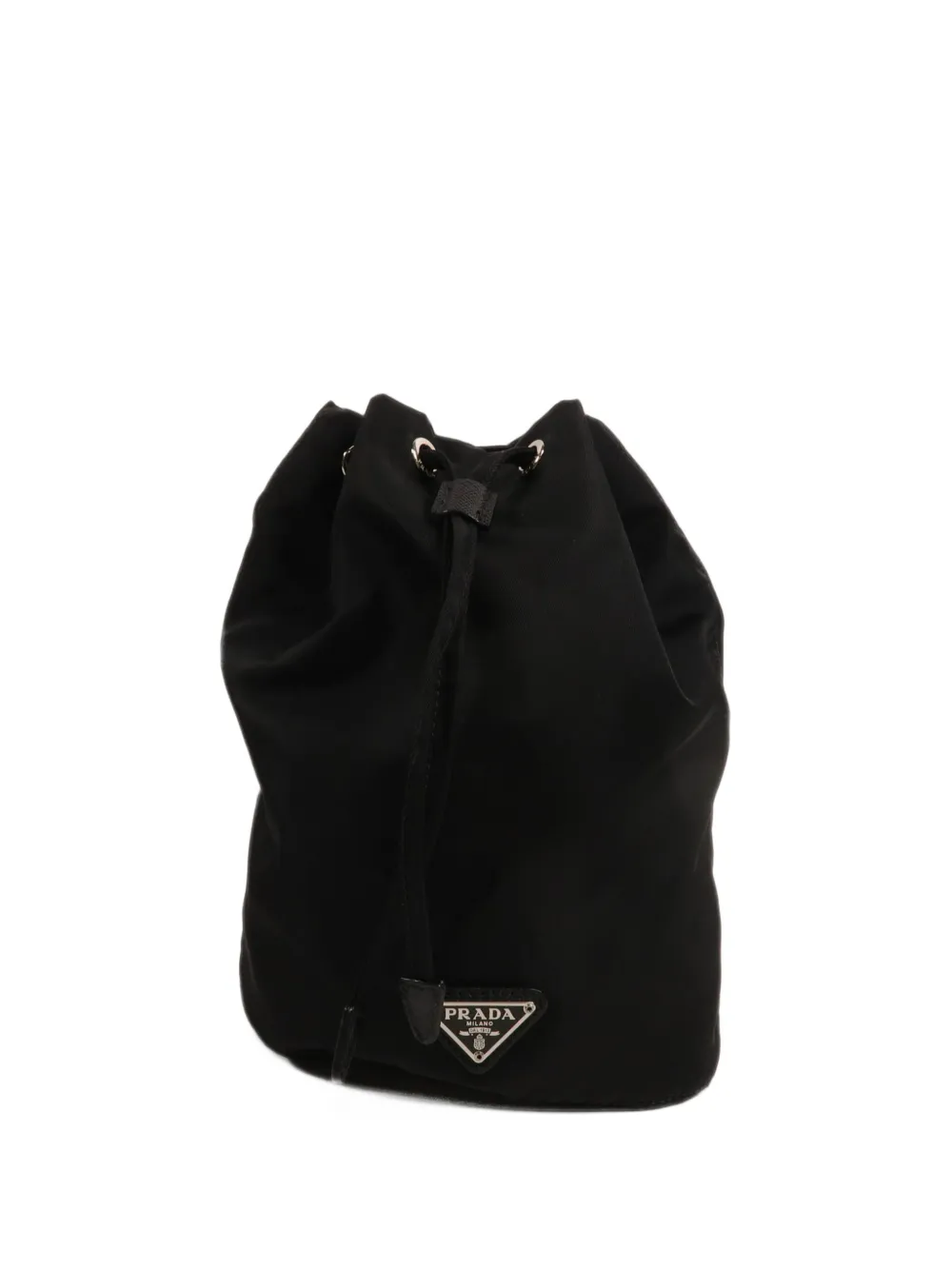 Prada Pre-Owned drawstring-fastening bucket bag - Nero