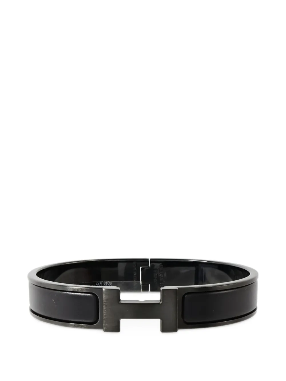 Hermès Pre-Owned Clic H enamel bangle - Schwarz