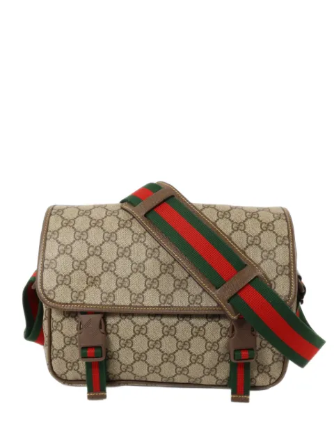 Gucci Pre-Owned GG Supreme Web-stripe messenger bag