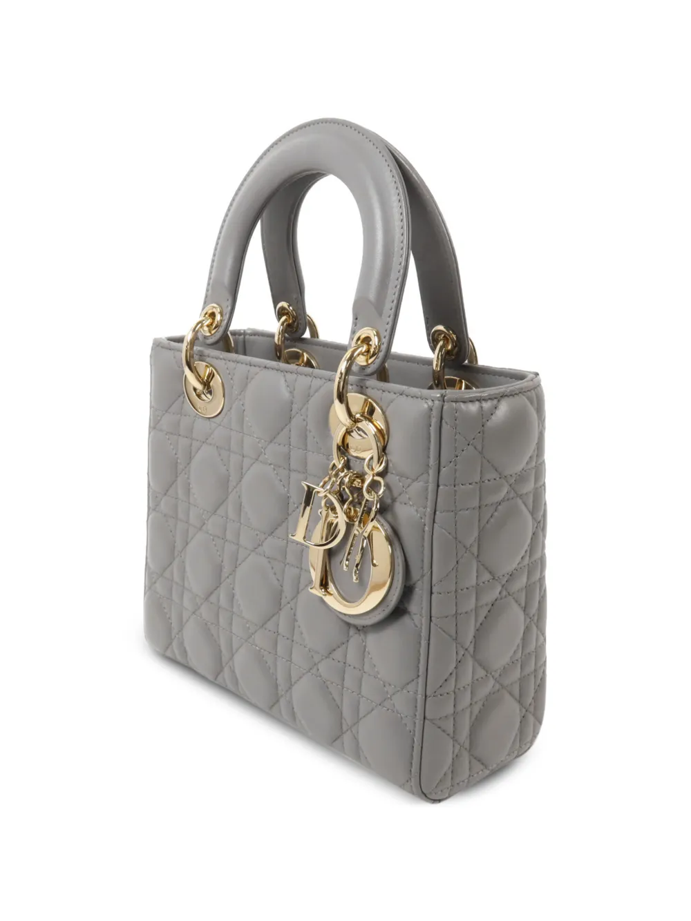 Christian Dior Pre-Owned small Lady Dior tote bag Grijs
